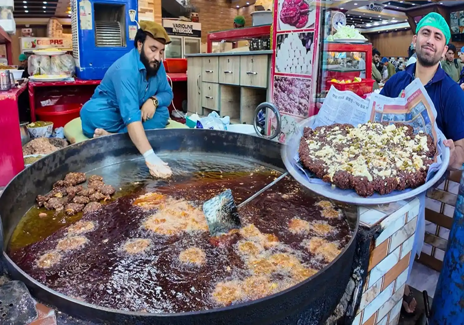 Traditional Afghan Chapli Kebab with herbs and spices